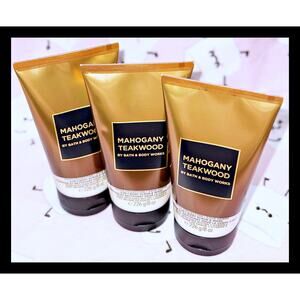 Bath & Body Works 2-in-1 Body Scrub & Wash 8 fl oz Mahogany Teakwood For Men x3